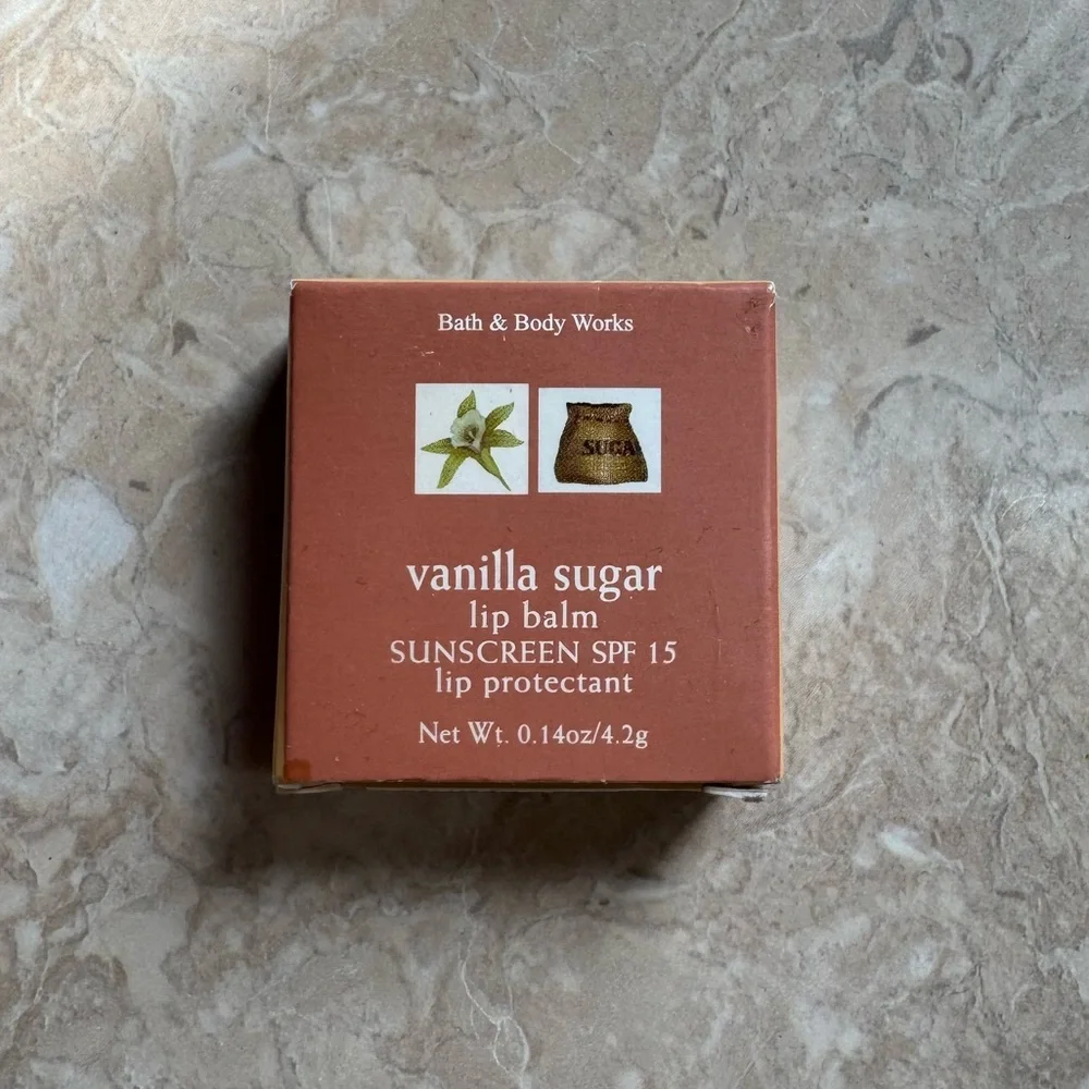 Bath & Body Works Vanilla Sugar Lip Balm SPF 15 Lip Protectant 4.2g NIB